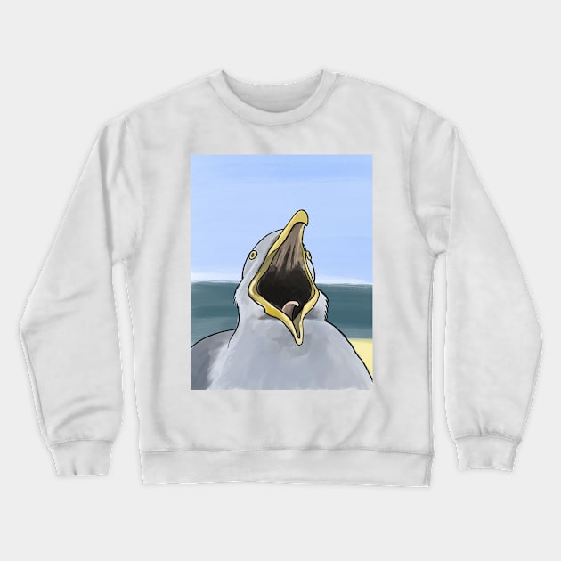 A gull! Crewneck Sweatshirt by famousdinosaurs